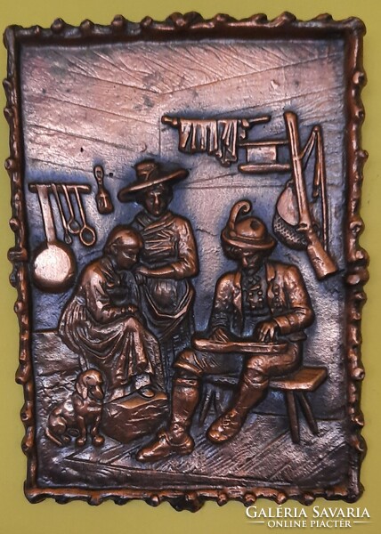 Réz dombornyomott fali kép