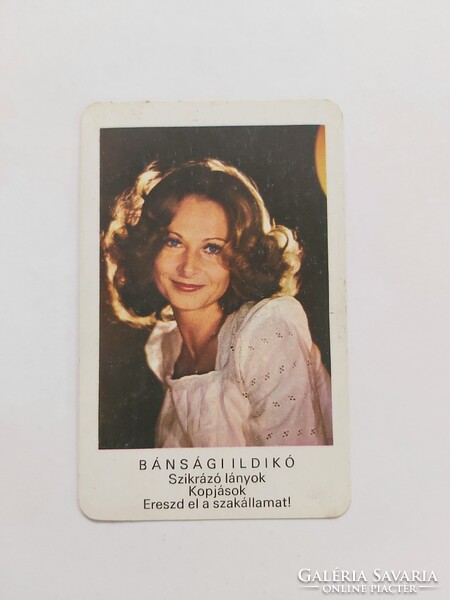 MOKÉP MOZIÜZEMI VÁLLALAT kártyanaptár 1976 - BÁNSÁGI ILDIKÓ - Szikrázó lányok, Kopjások