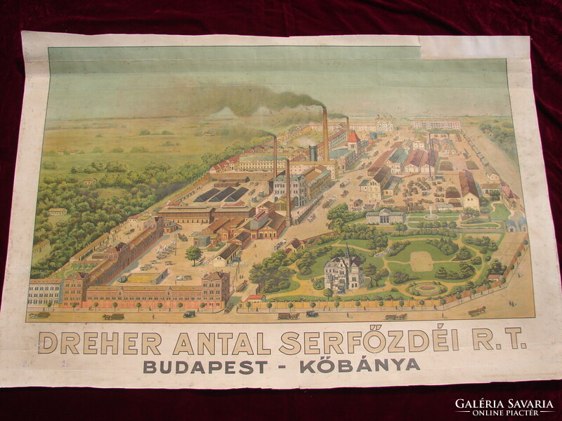 Plakát: " Dreher Antal Serfőzdéi R.T." 1900-as évek eleje. 70 x 105 cm.