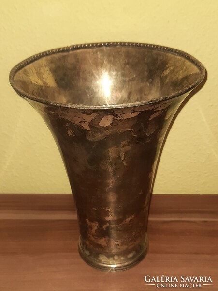 Ezüstözött új virág váza ( Hoff Interieur )  24 cm