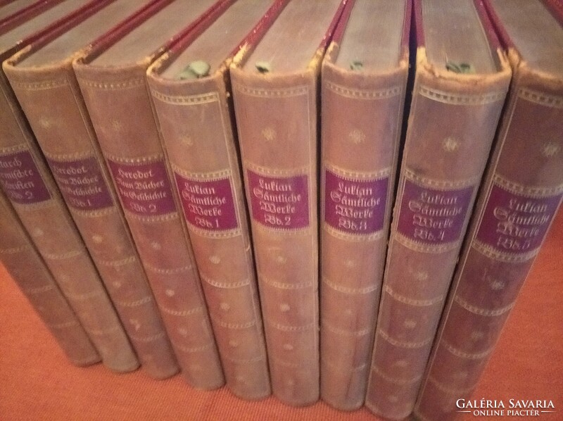 Az ókor klasszikusai, német nyelvű sorozat 9 kötete. 1911-es kiadás.