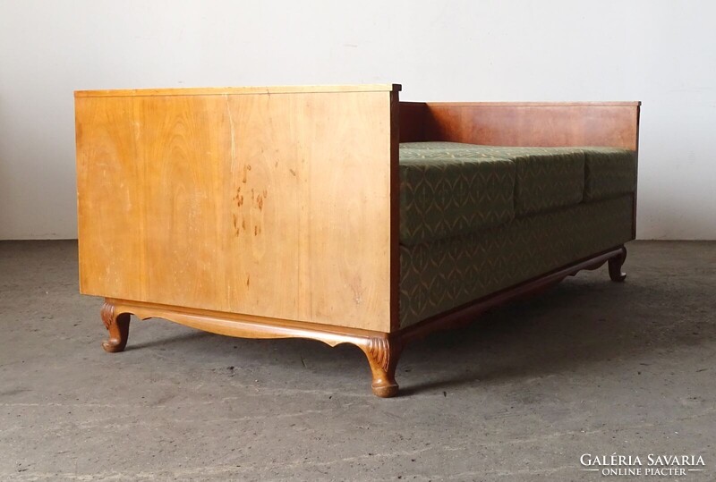 1S730 Régi LINGEL kárpitozott ágy heverő 73 x 102 x 202 cm