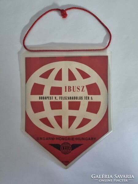 IBUSZ asztali reklám zászló - retro