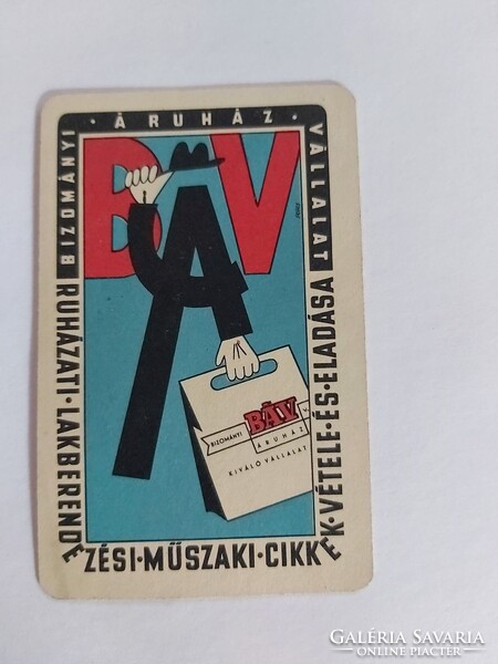 BIZOMÁNYI ÁRUHÁZ VÁLLALAT kártyanaptár 1962