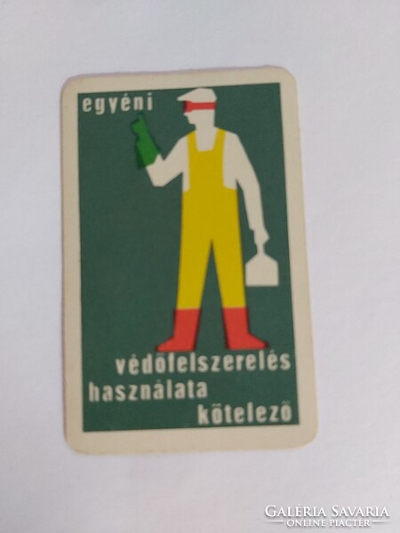 KÖZLEKEDÉSI SZAKSZERVEZET kártyanaptár 1967 - Egyéni védőfelszerelés használata kötelező