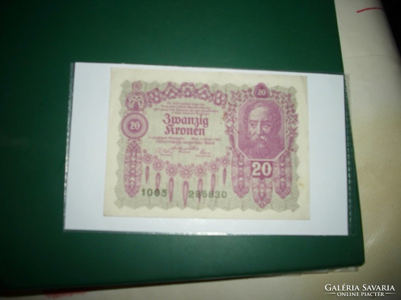 Osztrák húsz korona 1922-ből