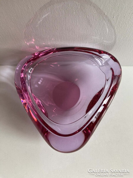 CSODÁS VINTAGE MILOSLAV KLINGER TÁLKA, DÍSZÜVEG, HAMUTARTÓ ('60-as ÉVEK)