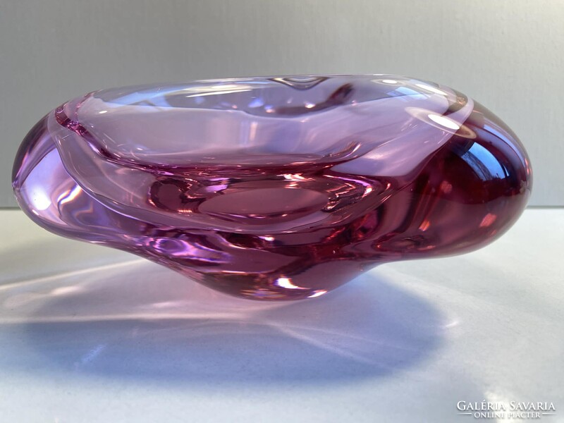 CSODÁS VINTAGE MILOSLAV KLINGER TÁLKA, DÍSZÜVEG, HAMUTARTÓ ('60-as ÉVEK)