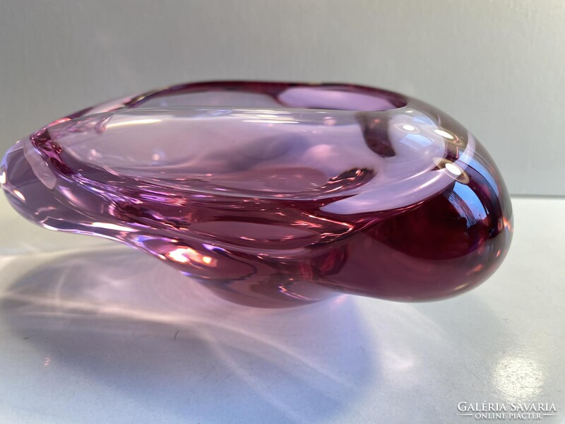 CSODÁS VINTAGE MILOSLAV KLINGER TÁLKA, DÍSZÜVEG, HAMUTARTÓ ('60-as ÉVEK)