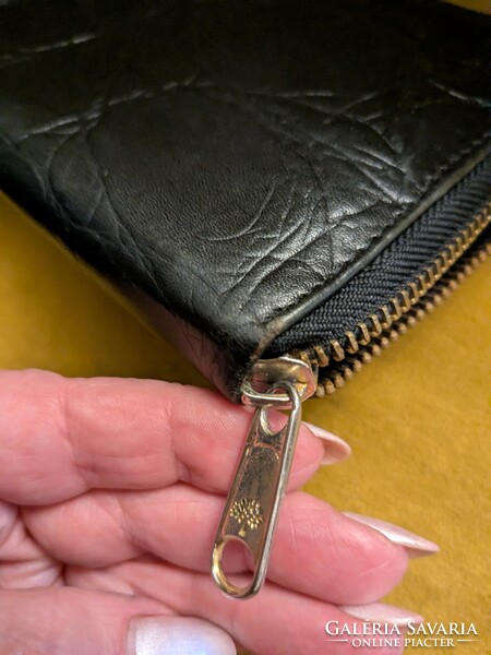 Vintage Mulberry England férfi fekete bőr pénztárca