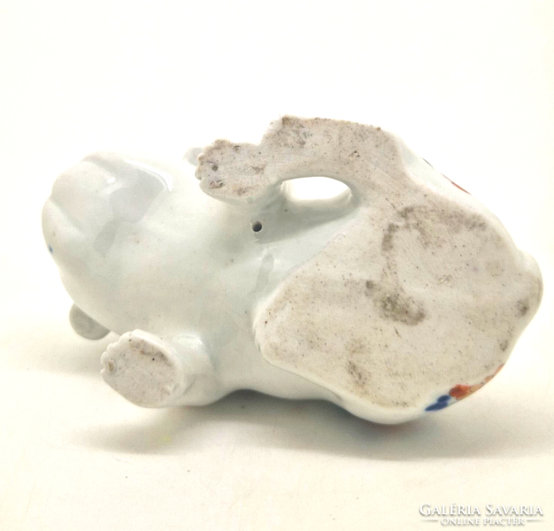 Japán Imari porcelán bulldog kutya 19. Század 15cm