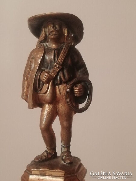 Antik kis méretű bronz szobor, pecsétnyomó