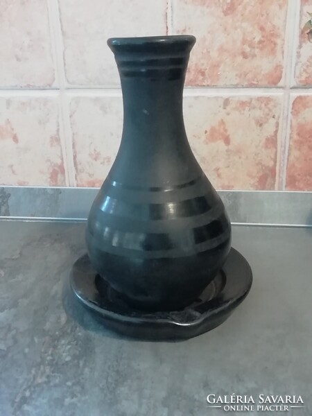 Ifj. Fazekas Lajos, Nádudvar 1989 fekete váza, hamutartó