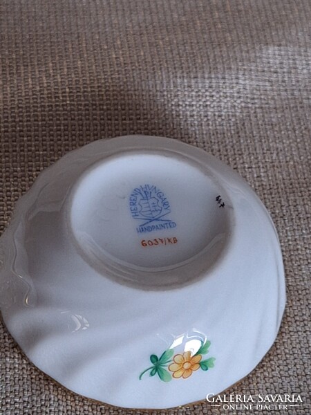 Herendi ritka pipacs mintás ékszertartó, bonbonier