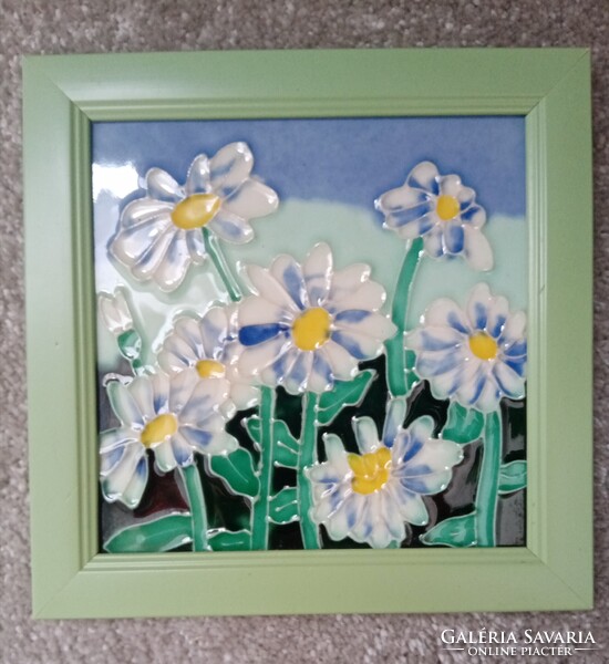 Kerámia falikép üde színekkel