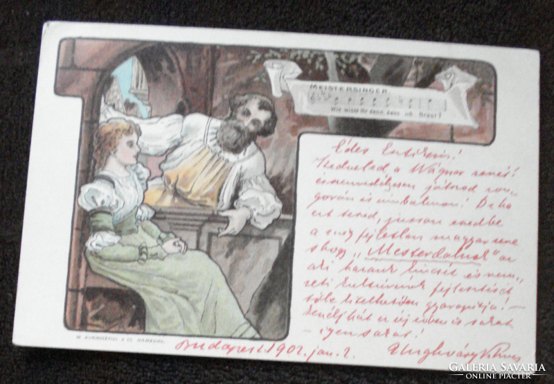 Kultúrtörténeti relikvia: Rettegi Unghváry Vilmos autográf sorai és pecsétje szecis lithón