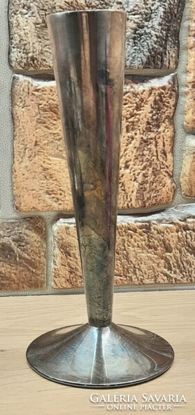 Art-deco jelzett szálváza ezüstözött fém