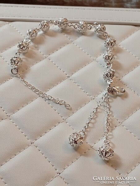 Gyönyörű formatervezett 925 ös jelzett ezüst karkötő