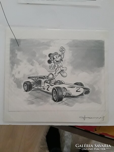 Mickey Mouse McLaren World Champion – Tony Fernandez – szignált giclée grafika, tanúsítvánnyal