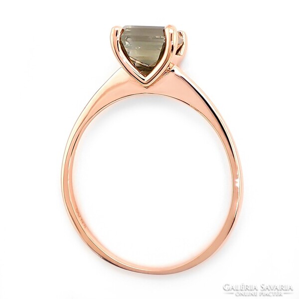 Gyémánt Gyűrű eladó! Rozé arany 14K, 2,09CT természetes gyémánttal, tanusítvánnyal!