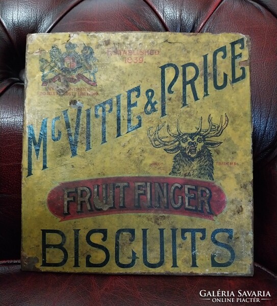 Vintage McVitie & Price angol fém kex reklám