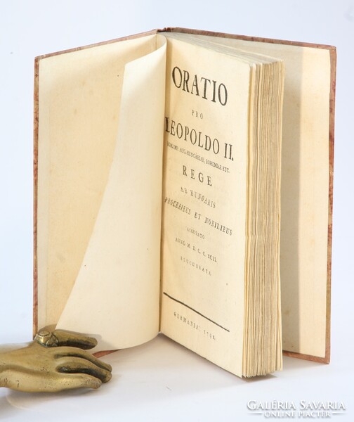 1792 Martinovics Ignác röpirata - Oratio Betiltott Ritka könyv szép állapotban !!