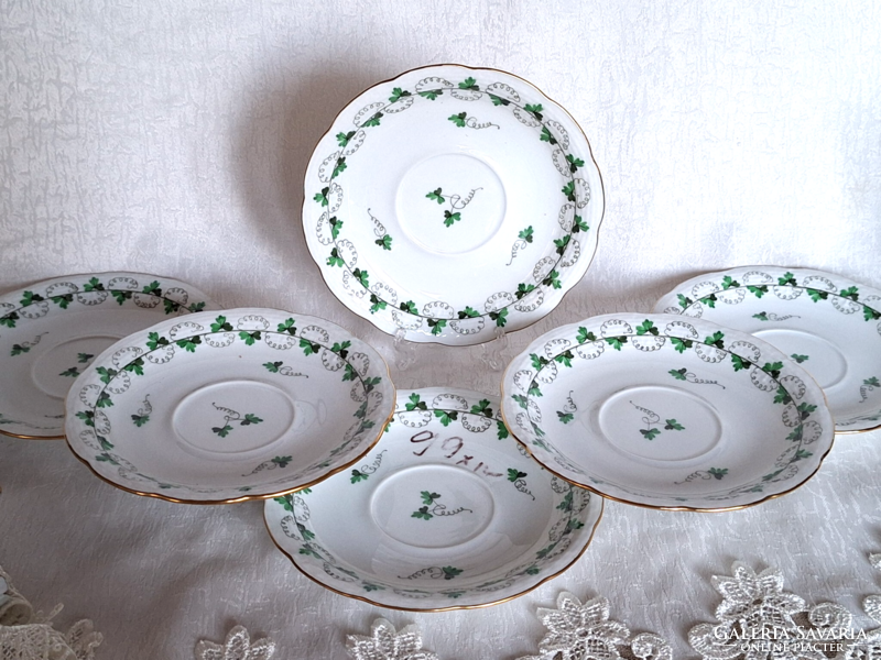 Herendi petrezselyem mintás teás tányérok