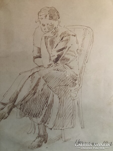 Herman jelzéssel - Ülő nő 1912
