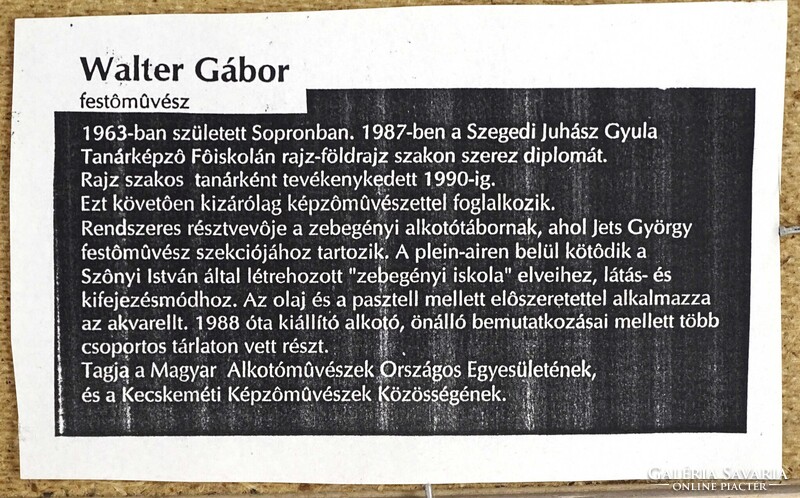 1Z093 Walter Gábor : "Vízpart"