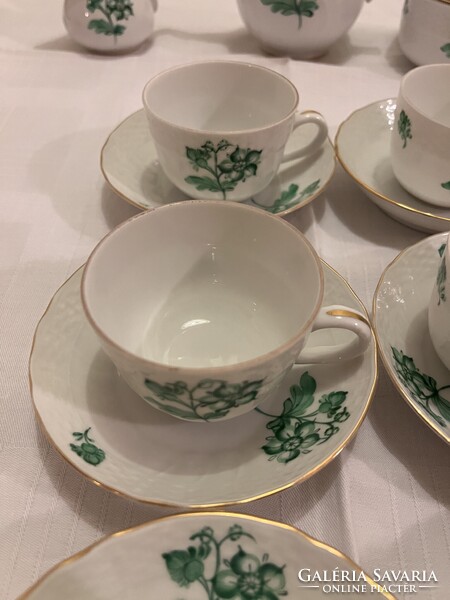 6 személyes Herendi Petrezselyem mintás kávés készlet