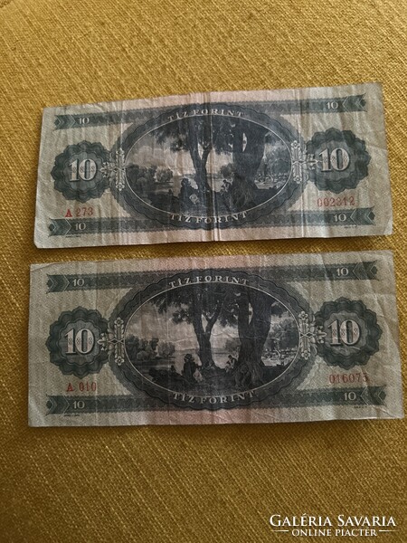 10 Forintos magyar bankjegy 1969