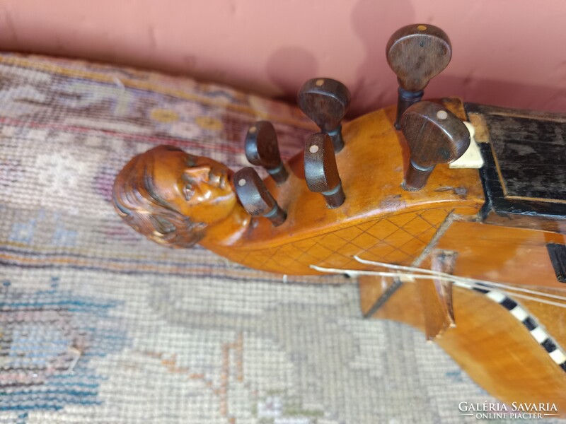 Biedermeier tekerőlant, nyenyere népi hangszer 18 az.