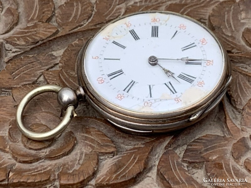 Női ezüst apáca zsebóra nyaklánc óra 44 mm