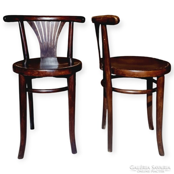 Szecessziós bécsi Thonet ülőgarnitúra, pad + 4db szék