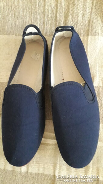 Javer sötétkék nyári vászon papucscipő  félcipő férfi 44 Új.