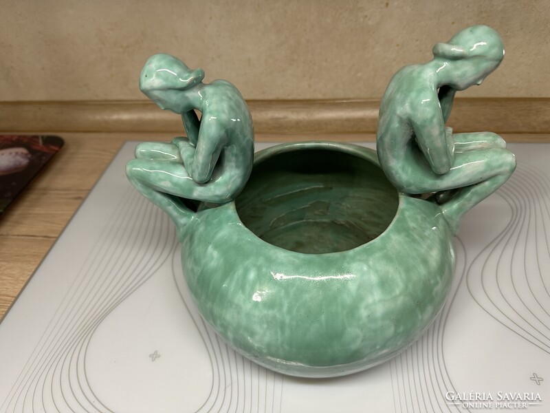 Rappai Klára az alkotó. 1920-as évek vége, Extra ritka kerámia! Magyarországon ritkán kerül elő.