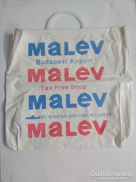 MALÉV duty free műanyag reklámtáska, szatyor – Budapest  Airport, retró a 70-es, 80-as évekből