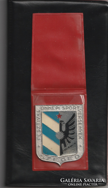 Fesztivál ünnepi sport versenyek emlék plakett. Tokban.