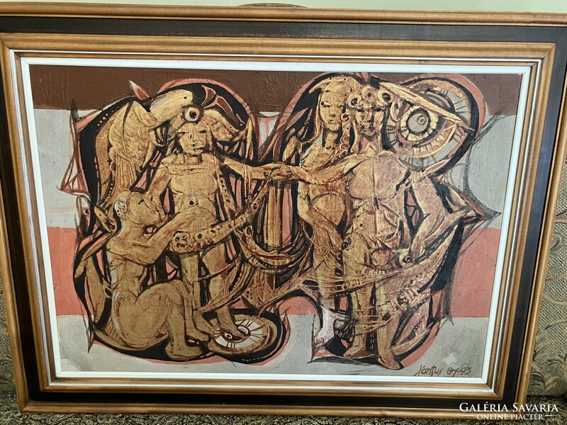 Xantus Gy/93 olajfestmény meztelen nők