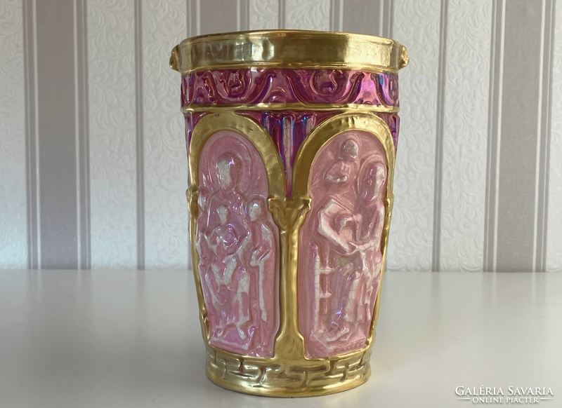 Zsolnay "Old Ivory" Irizáló dísztárgy – 1880-as évek