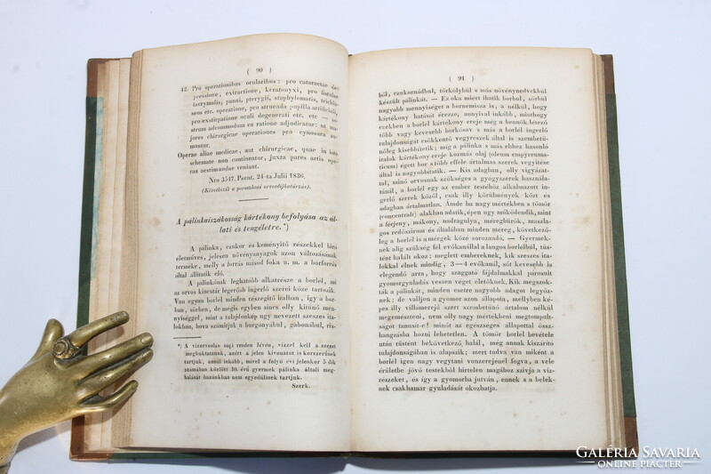 1841 Orvosi tár  - Pálinkaiszákosság, Az Aradi kórház kihajtható metszetével Érdekes orvosi cikkek !