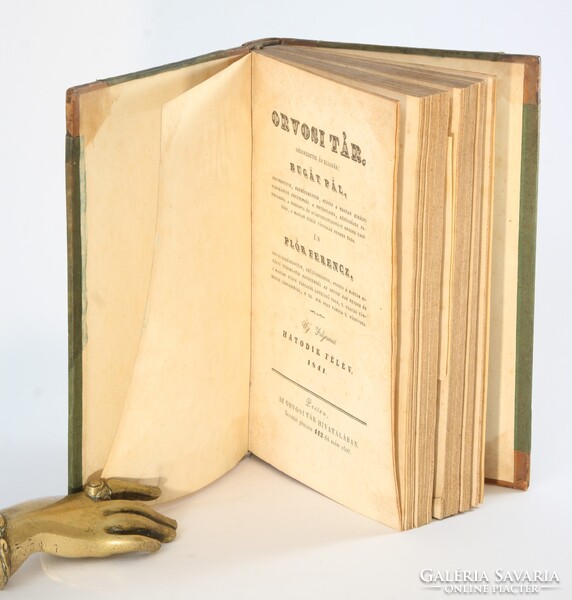1841 Orvosi tár  - Pálinkaiszákosság, Az Aradi kórház kihajtható metszetével Érdekes orvosi cikkek !