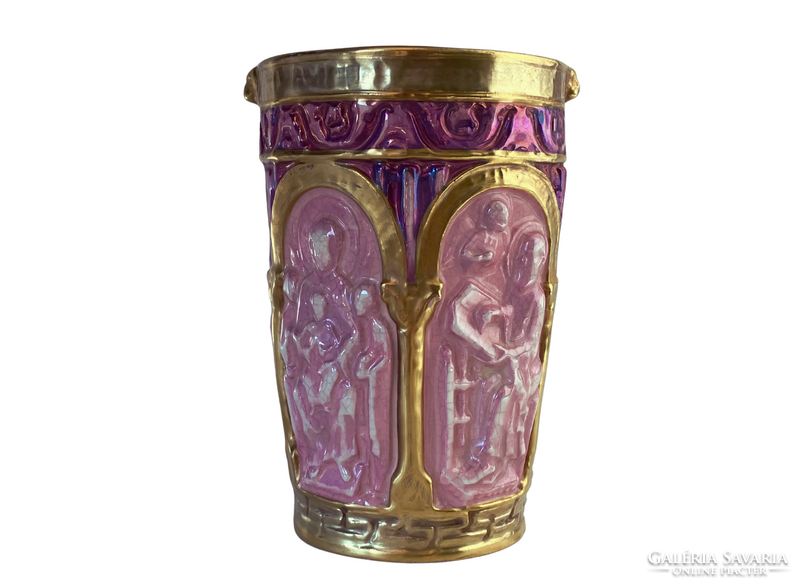 Zsolnay "Old Ivory" Irizáló dísztárgy – 1880-as évek