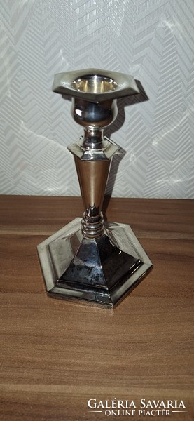 Ezüstözött  gyertyatartó