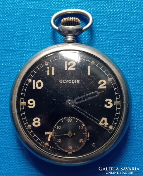 Glycine 1. világháborús katonai zsebóra . Átm.: 4,3 cm. Pontosan működik.