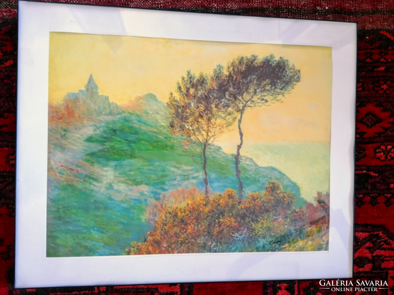 Monet gyönyörű műnyomat paszpartuzott, keretezett 40*50 cm méretben