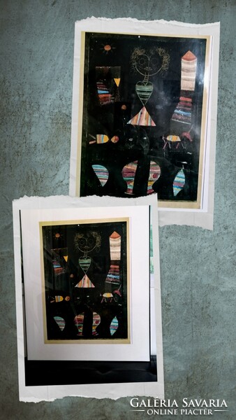 Paul Klee műnyomat, 50*40cm paszpartus keretben