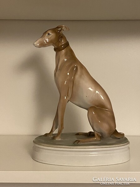 Zsolnay kézzel festett porcelán agár figura - Hibátlan állapotban