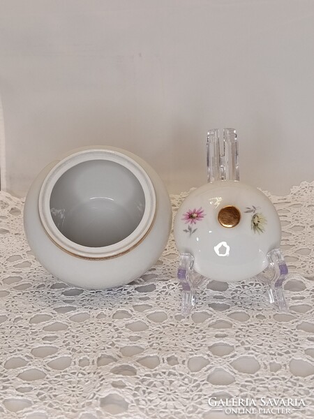 Hollóházi aranyozott porcelán BONBONIER / cukortartó