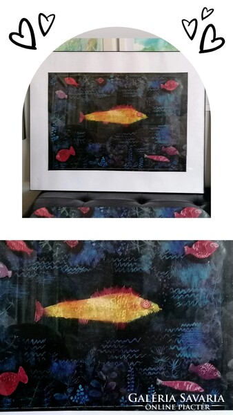 Paul Klee műnyomat, 50*40cm paszpartus keretben